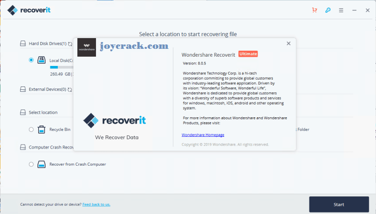 Wondershare Recoverit Crack-joycrack.com