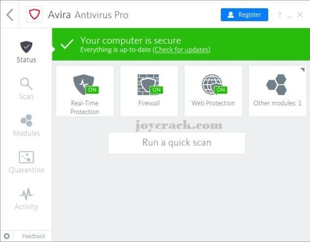 Avira Antivirus Pro Crack-joycrack.com