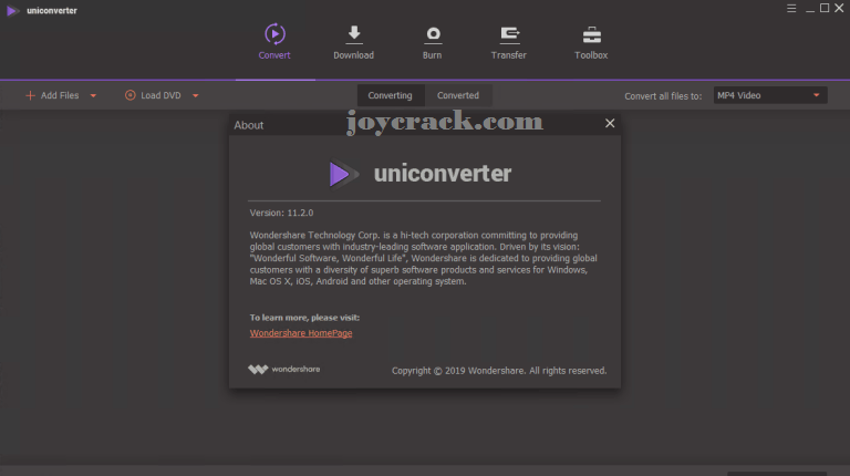 Wondershare UniConverter Crack-joycrack.com